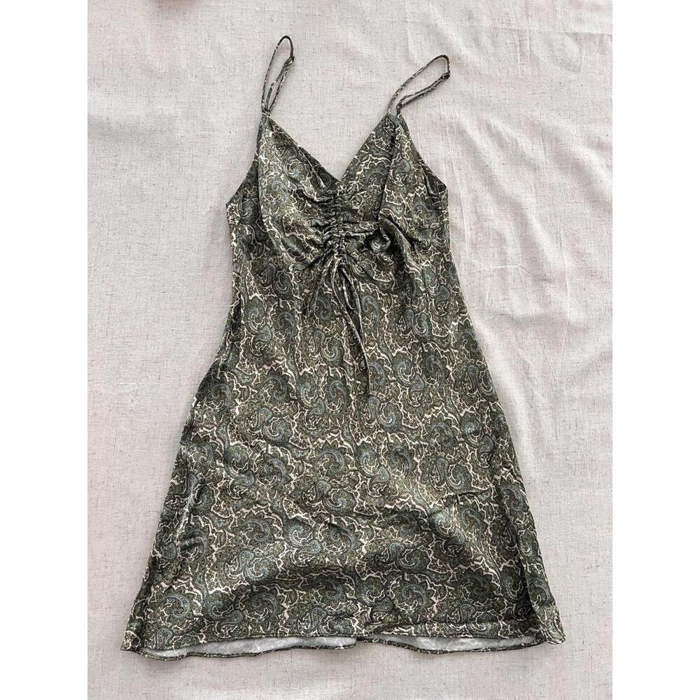 Zara Green Paisley Dress | XS Sun Dress